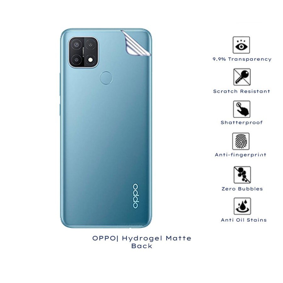 OPPO A15 A15S A16 ANTI GORES HYDROGEL MATTE BELAKANG ANTI MINYAK SCREEN GUARD,ANTI GORES BELAKANG LE