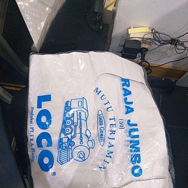 Kantong Plastik Kresek Loco Putih Tebal Jumbo Hd Pe 50
