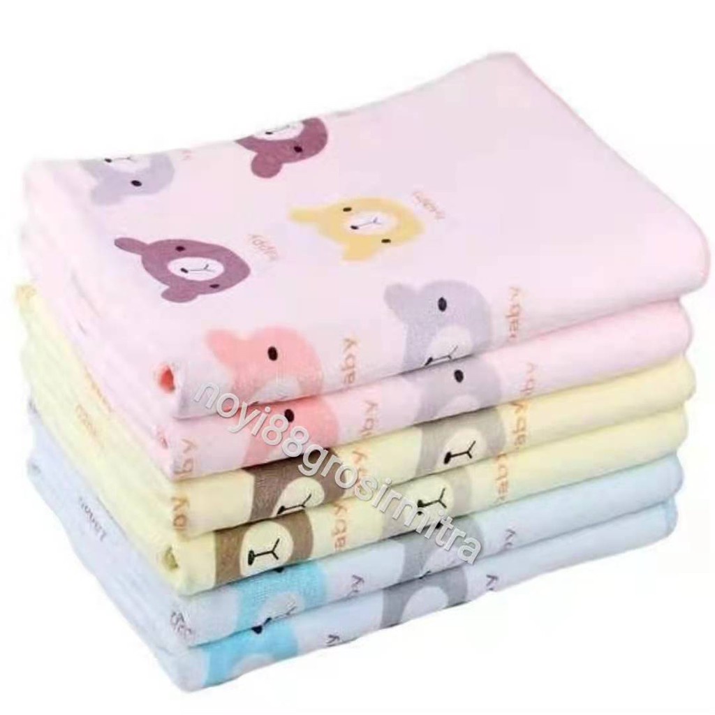 Handuk Mandi Bayi 35x75cm / 70x140cm  Murah Lembut Besar Berdaya Serap Tinggi For Baby Premium Quality Motif Bear