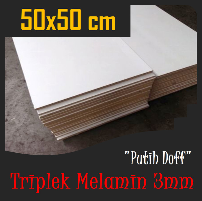 TRIPLEK MELAMIN 3mm 50x50 cm ( isi 4pcs )