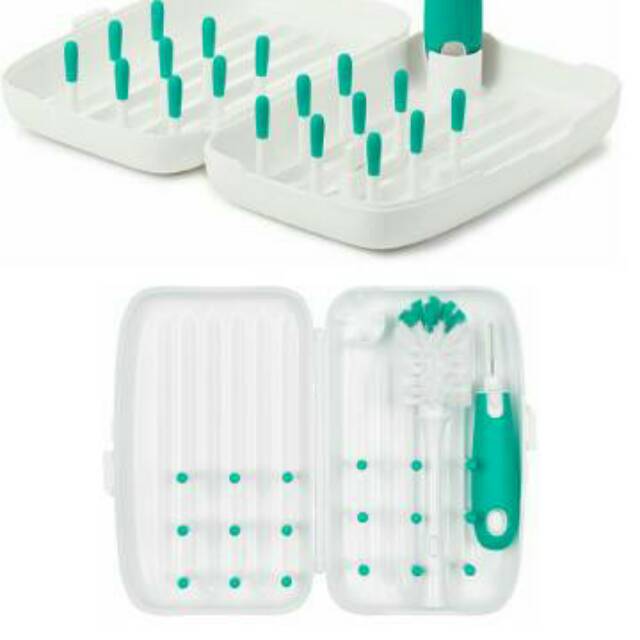 OXO Tot On-the-Go Travel Drying Rack with Bottle Brush / Pengiring Botol Oxotot