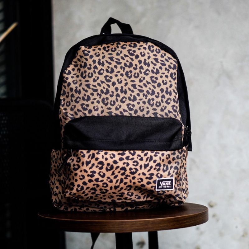 #saleenak TAS VANS Realm Classic Backpack - Leopard Schoolbag Original