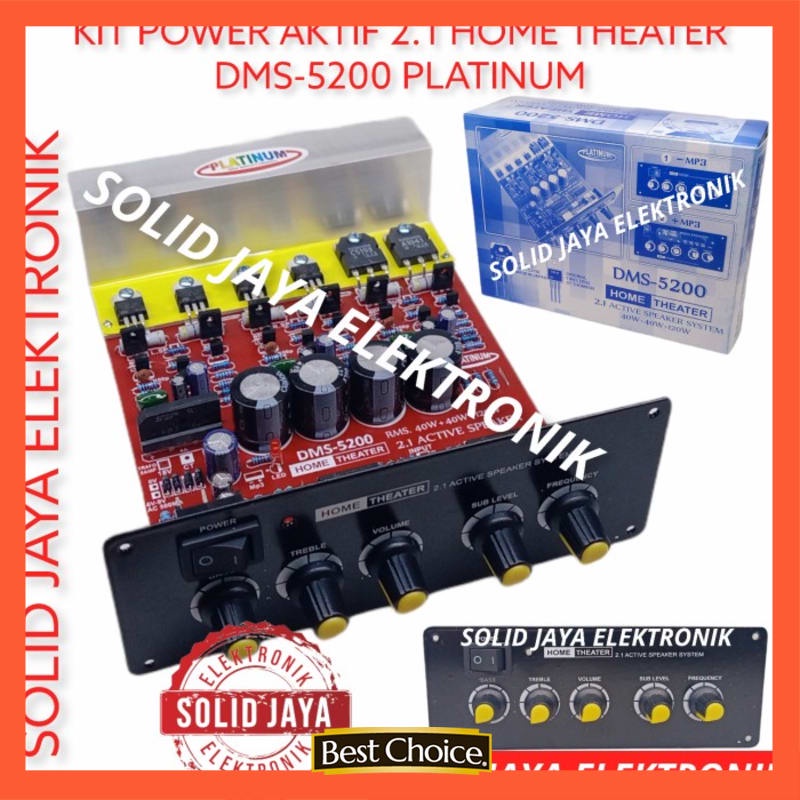 KIT POWER SPEAKER AKTIF 2.1 HOME THEATER AMPLIFIER DMS5200 PLATINUM