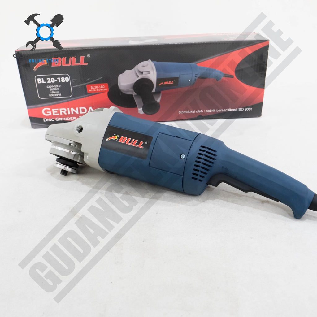 Mesin Gerinda Tangan Bull BL20-180 7inch / Angle Grinder 7 inch Bull BL 20-180