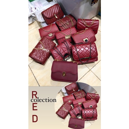 RED COLECTION / MAROON COLECTION / TAS MAROON / TAS MERAH / TAS SLEMPANG / TAS RANTAI / TAS KECE / TAS VIRAL