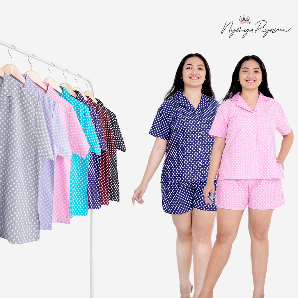 Set Piyama Wanita Polos Baju Tidur Wanita Dewasa Sexy Jumbo Murah Katun Jepang Jumbo Lengan Panjang 