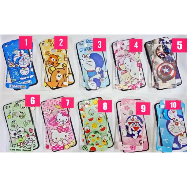 360 case plus tempered glass motif plus pop socket karakter xiaomi redmi 4X, Note 5/ Pro, Redmi 5