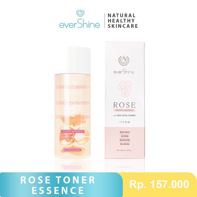 Evershine Rose Toner essence with real petal Rose Flower /Air mawar asli