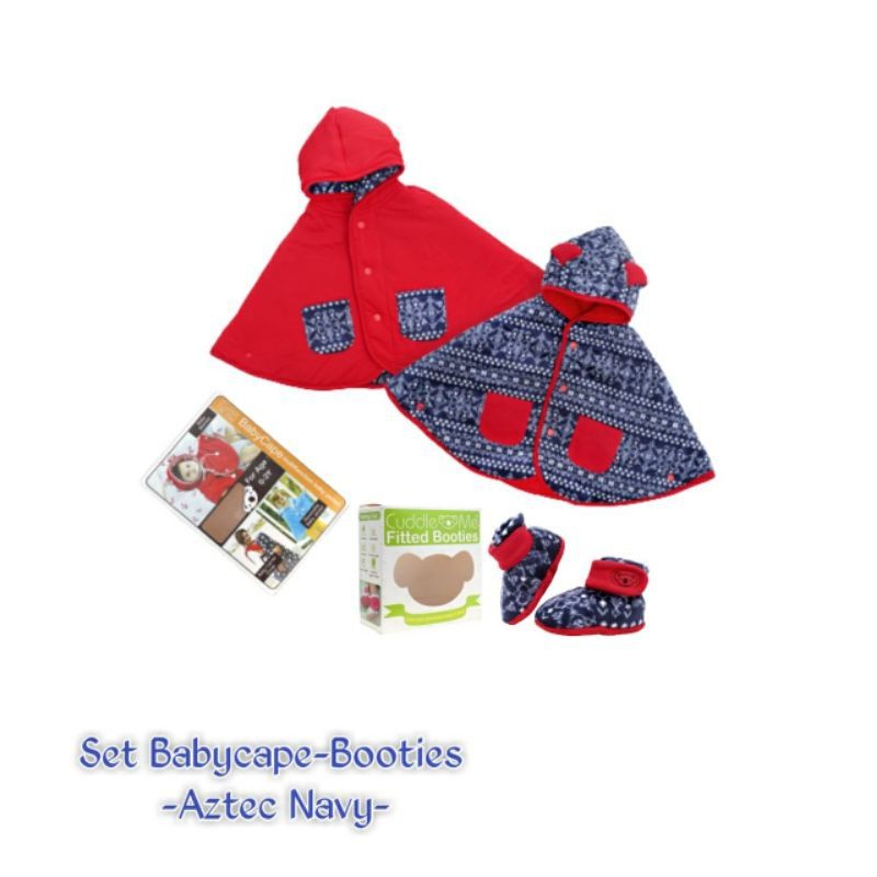 CuddleMe Special Bundling - Baby Cape + Fitted Booties - Paket kado Hemat