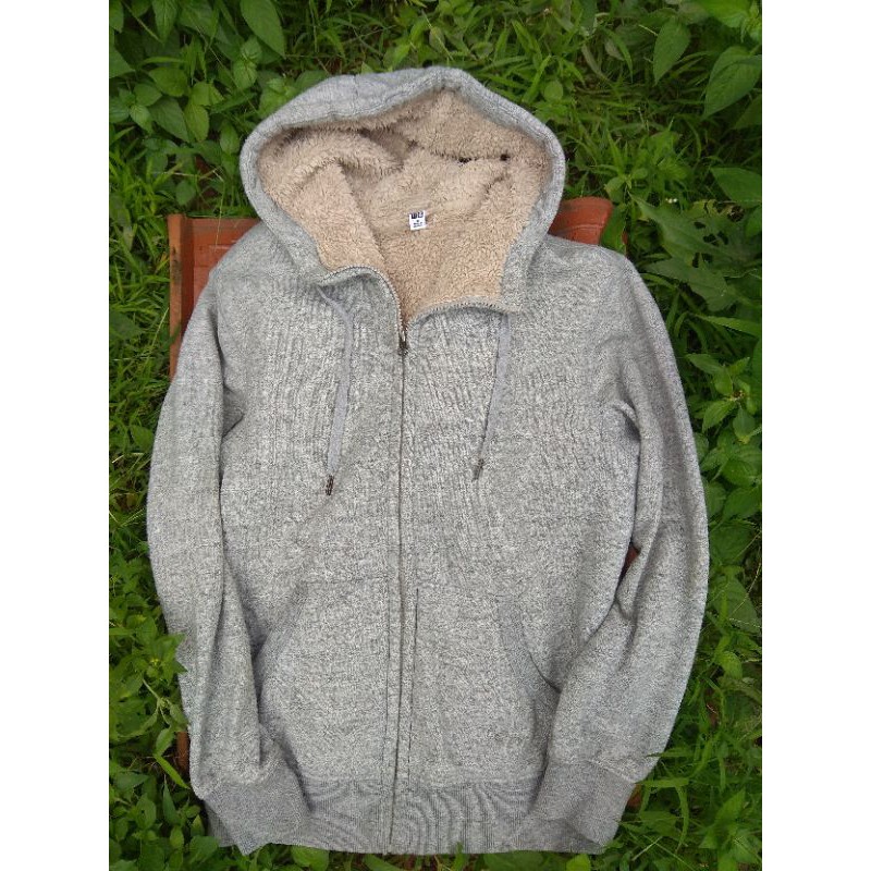 Hoddie Zipper Uniqlo Sherpa original