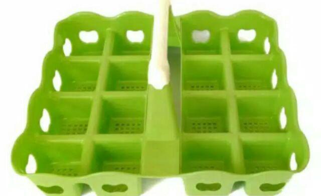 Rak Air Minum Aqua Segi Isi 16 Golden Sunkist Hijau