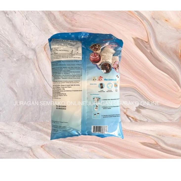 

[KODE H6LQM] CORNICHE Marshmallow Mega Snow White 300 g HALAL BESAR / CORNICHE MARSHMALLOW BESAR