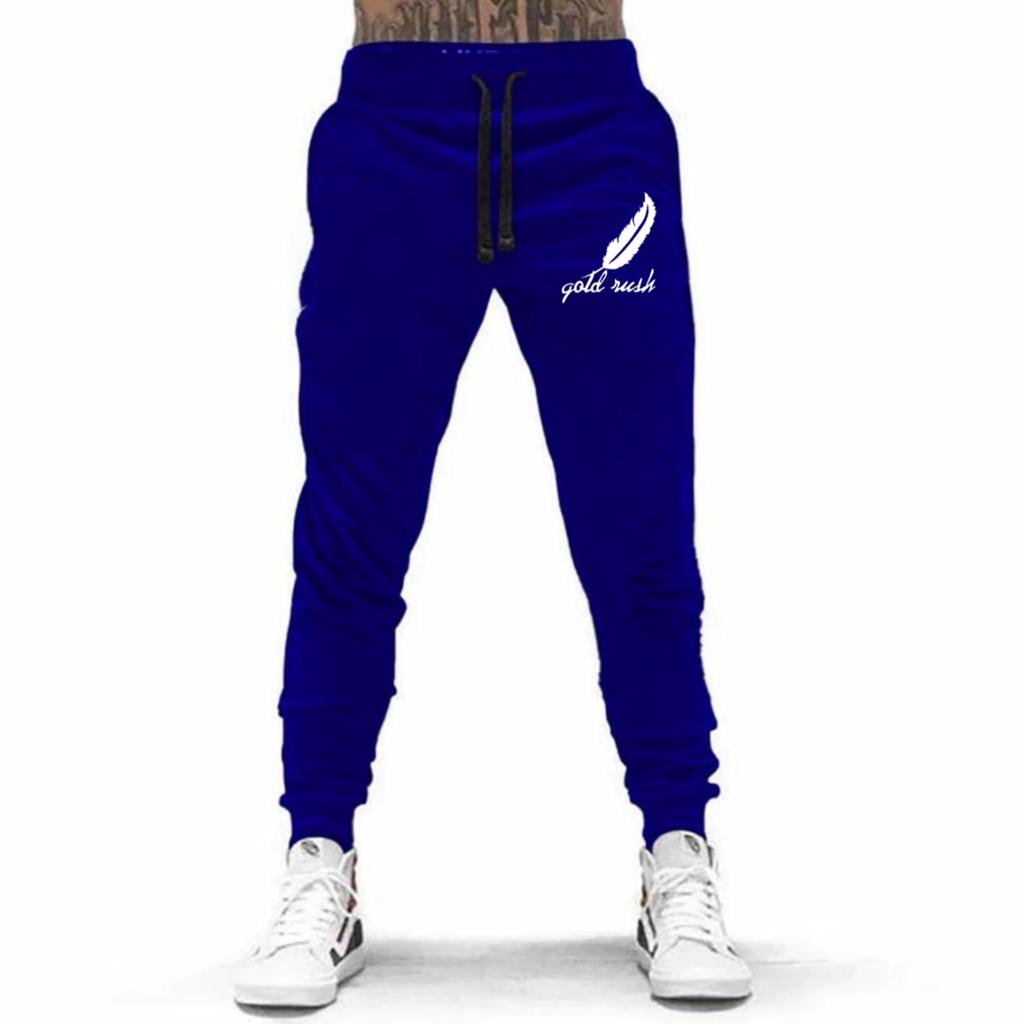CELANA PANJANG JOGGER BULU AYAM GOLD RUSH UNISEX BAHAN FLEECE TEBAL / KUALITAS BAGUS / JOGGER PRINTING