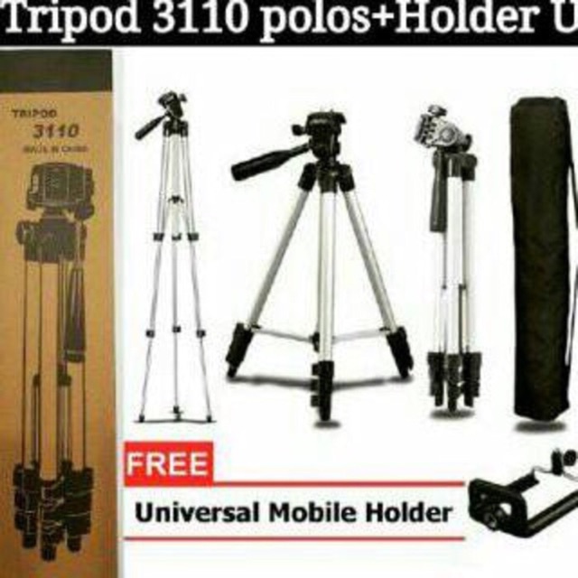 Tripod weifeng wt-3110a buat camdig handycam dslr hp handphone holder u free smartphone promo murah