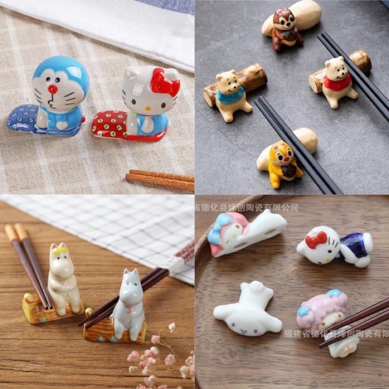 Set Chopstick Rest Tatakan Sumpit Aneka Karakter