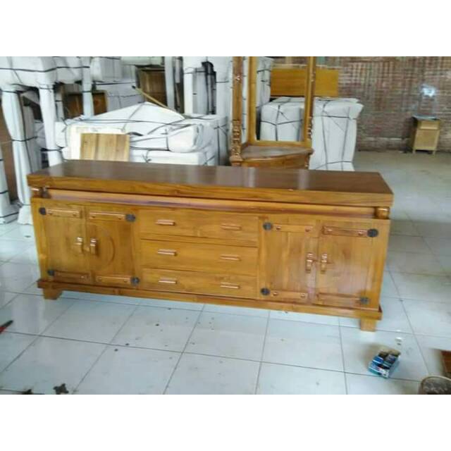 Bufet tv minimalis mebel Jepara mebel jati Jepara mebel bagus Jepara