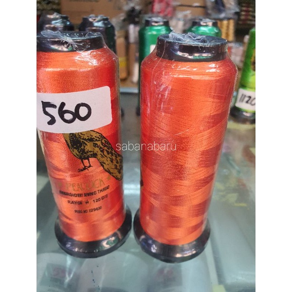 Benang bordir rayon PEACOCK Bordir