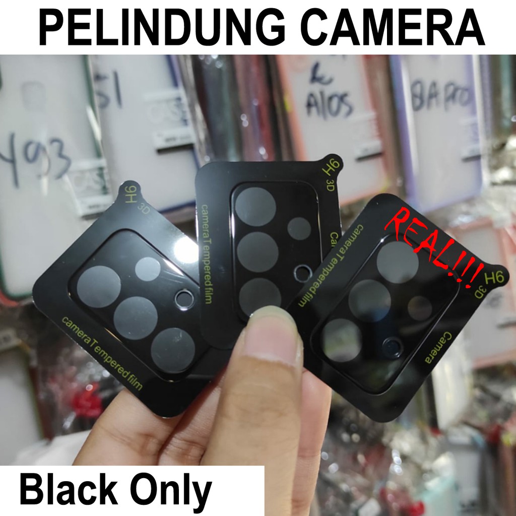 Pelindung kamera Iphone 11 Pro Max Tempered Glass kamera - Ring kamera Hitam