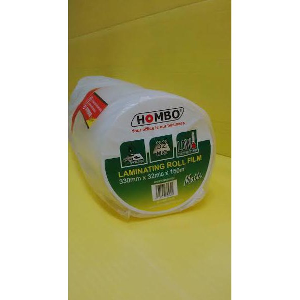 

Hombo Plastik Laminating Roll Matte 330mm x 32mic x 150m