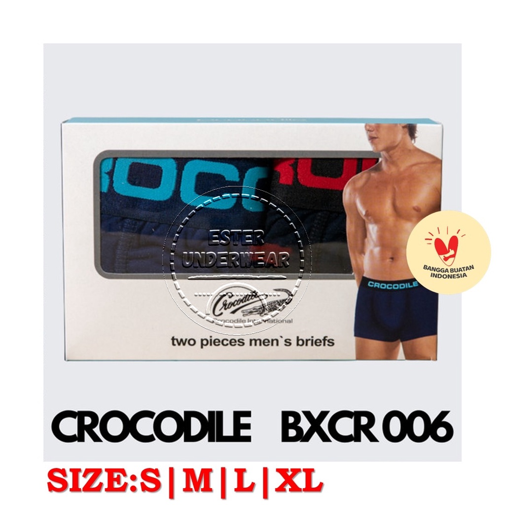 CELANA BOXER PRIA CROCODILE BXCR 006 ISI-2 PCS