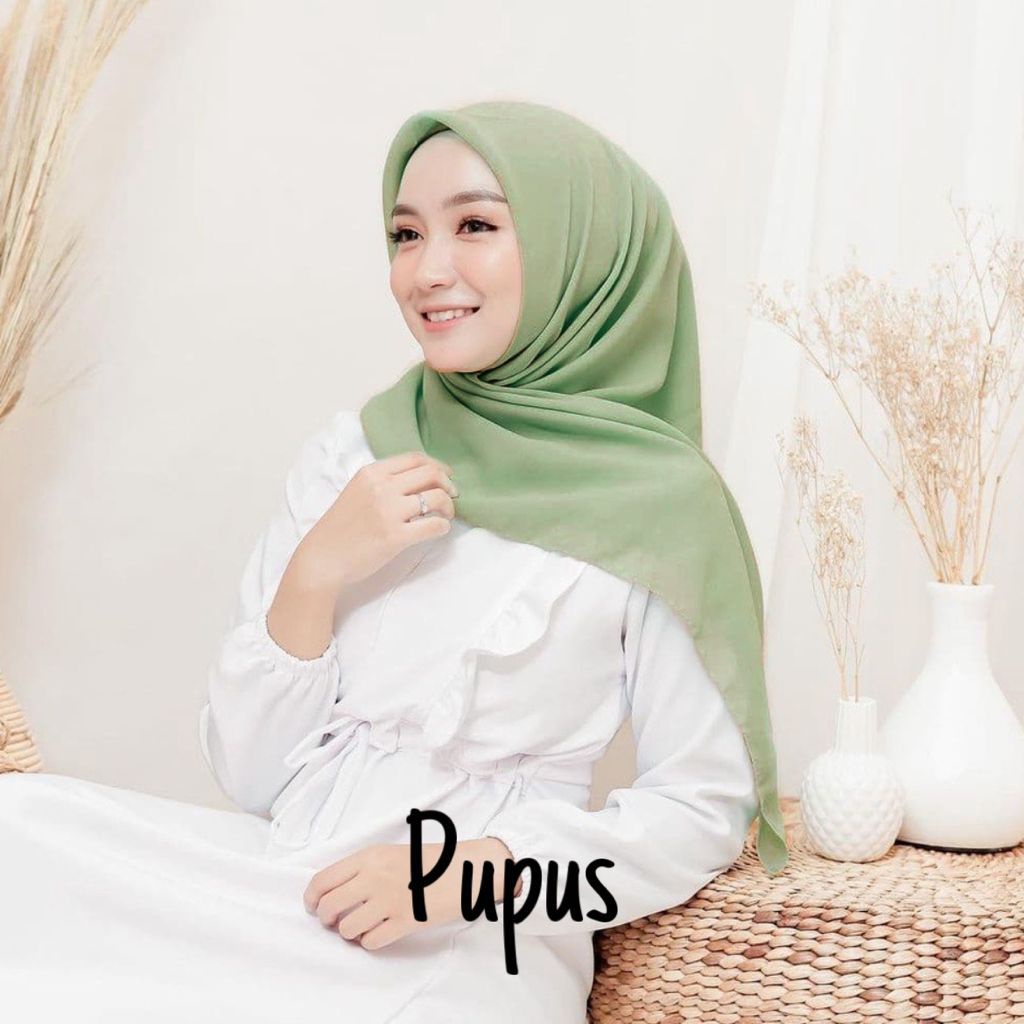 (PROMO) HIJAB BELLA SQUARE JAHIT NECI RAPIH JILBAB SEGI EMPAT BELA SQUARE POLYCOTTON / KERUDUNG SEGI EMPAT-Bella Pupus