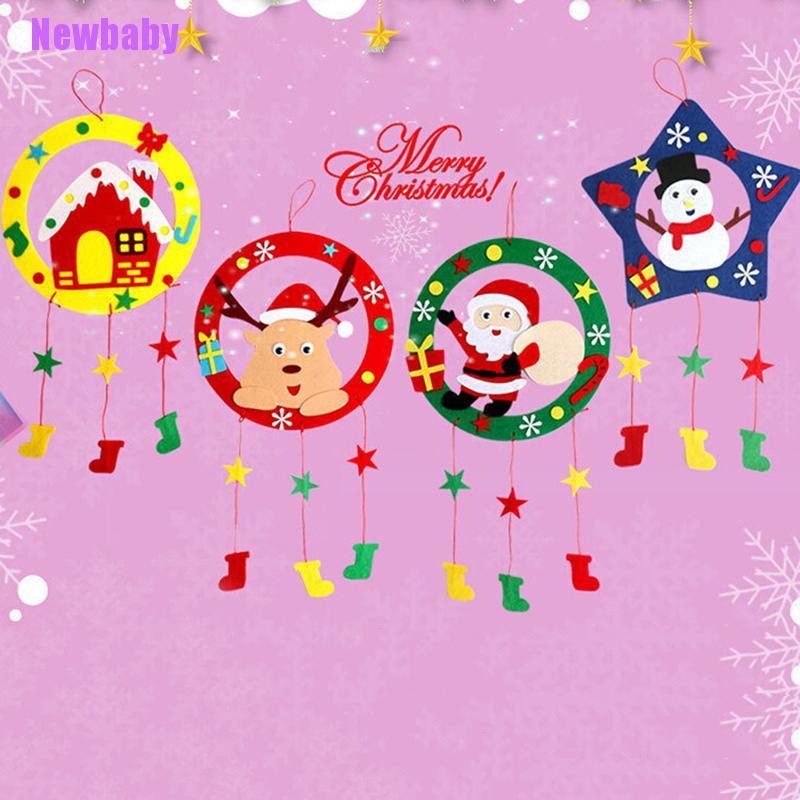 (Newbaby) Mainan Lonceng Angin Bahan Felt Untuk Kerajinan Tangan Anak DIY