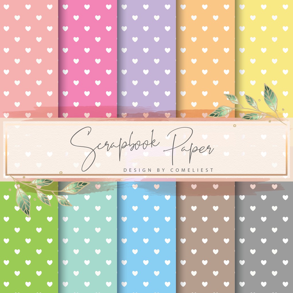 

KERTAS SCRAPBOOK MURAH/ SCRAPBOOK PAPER / CRAFT PAPER SET SIZE 15X15 - LOVE PATTERN #3