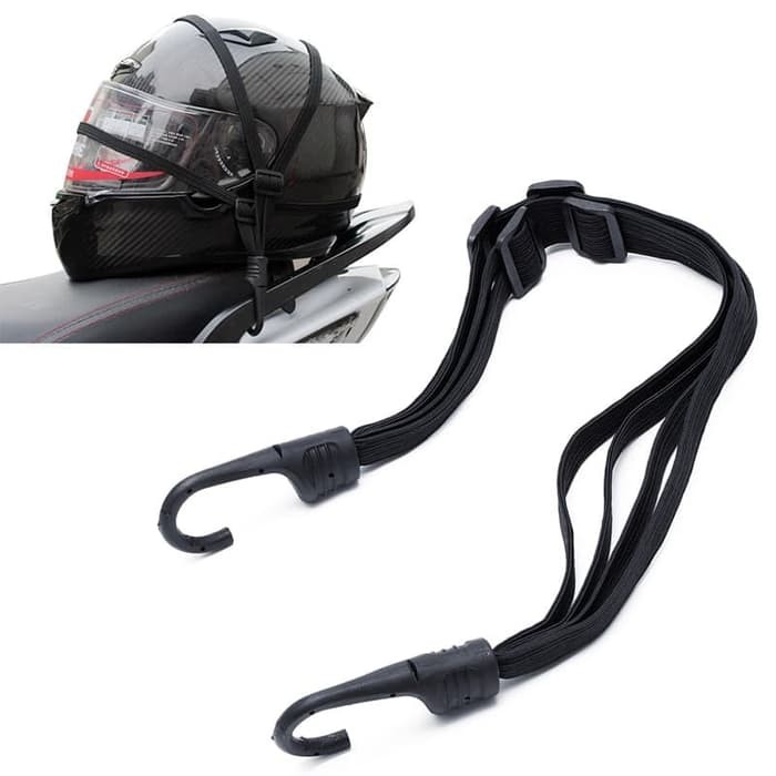 Tali Pengikat Helm Motor - Tali Helm- Tali Bagasi 2 Hook 65CM