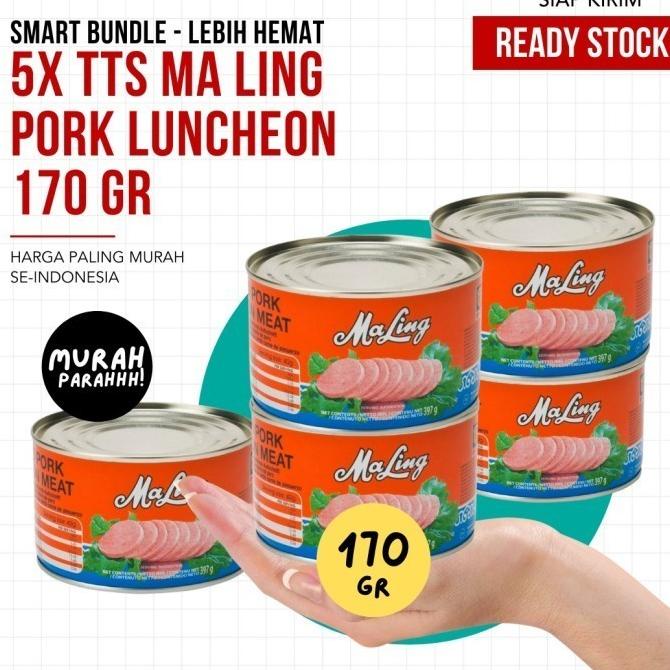 

[COD] (OPEN RESELLER) LEBIH HEMAT - 5X TTS Ma Ling Pork Luncheon - 170gr [COD]
