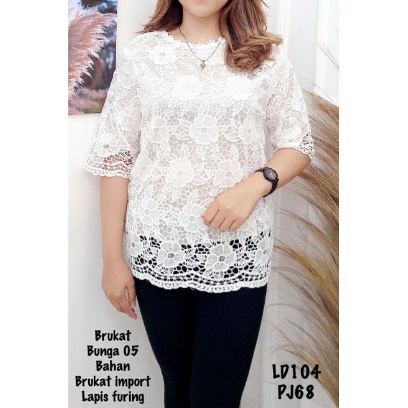 Atasan Brukat bunga 04