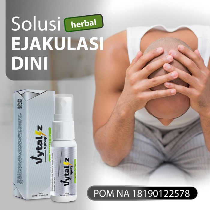 100% ASLI Penawaran Spesial Obat herbal kuat pria tahan lama Vytaliz spray Diskon