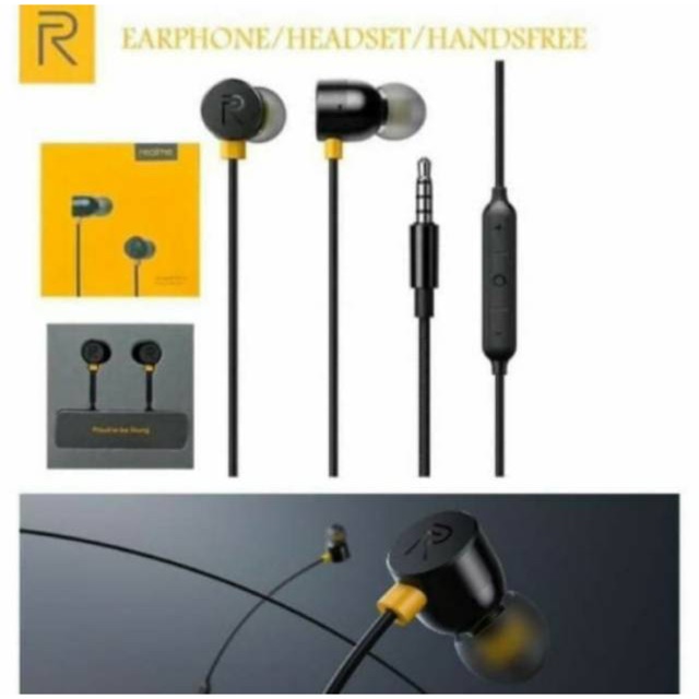 Headset Realme Original 100% Headset Handsfree Earphone SUPER BASS