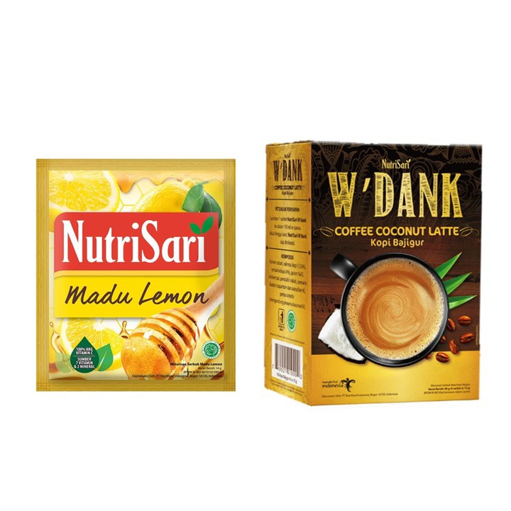 Nutrisari Madu Lemon 10s & W'Dank Kopi Bajigur