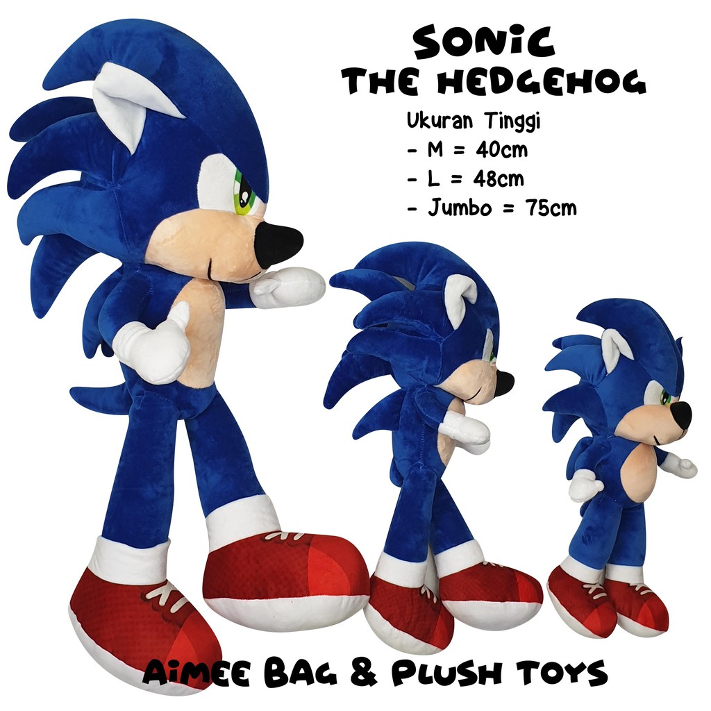 Boneka Sonic The Hedhehog Jumbo (Tinggi 75cm)