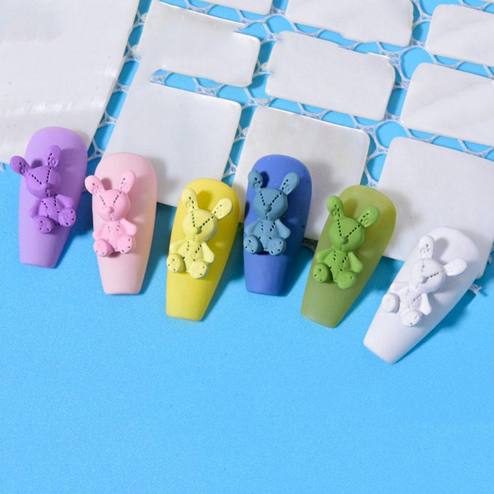 MXBEAUTY Nail Art Bunny Jewelry Metal Lucu Tiga Dimensi Sederhana DIY Dekorasi Nail Art