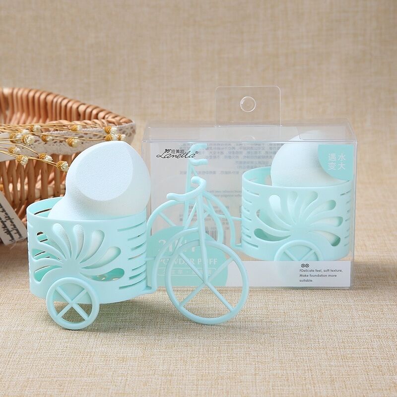 Gourd puff set soaking water soft Q elastic beauty egg storage rack princess car wet and dry