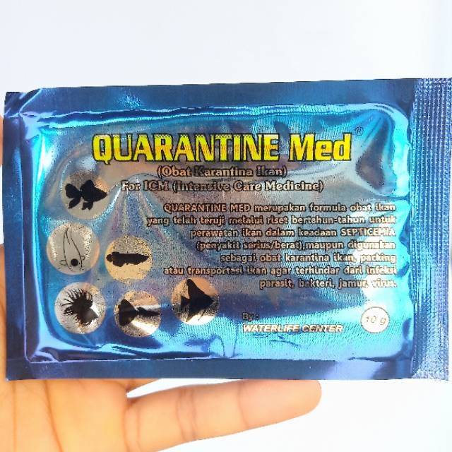 QUARANTINE MED 10gr obat Karantina khusus ikan hias aquarium kolam