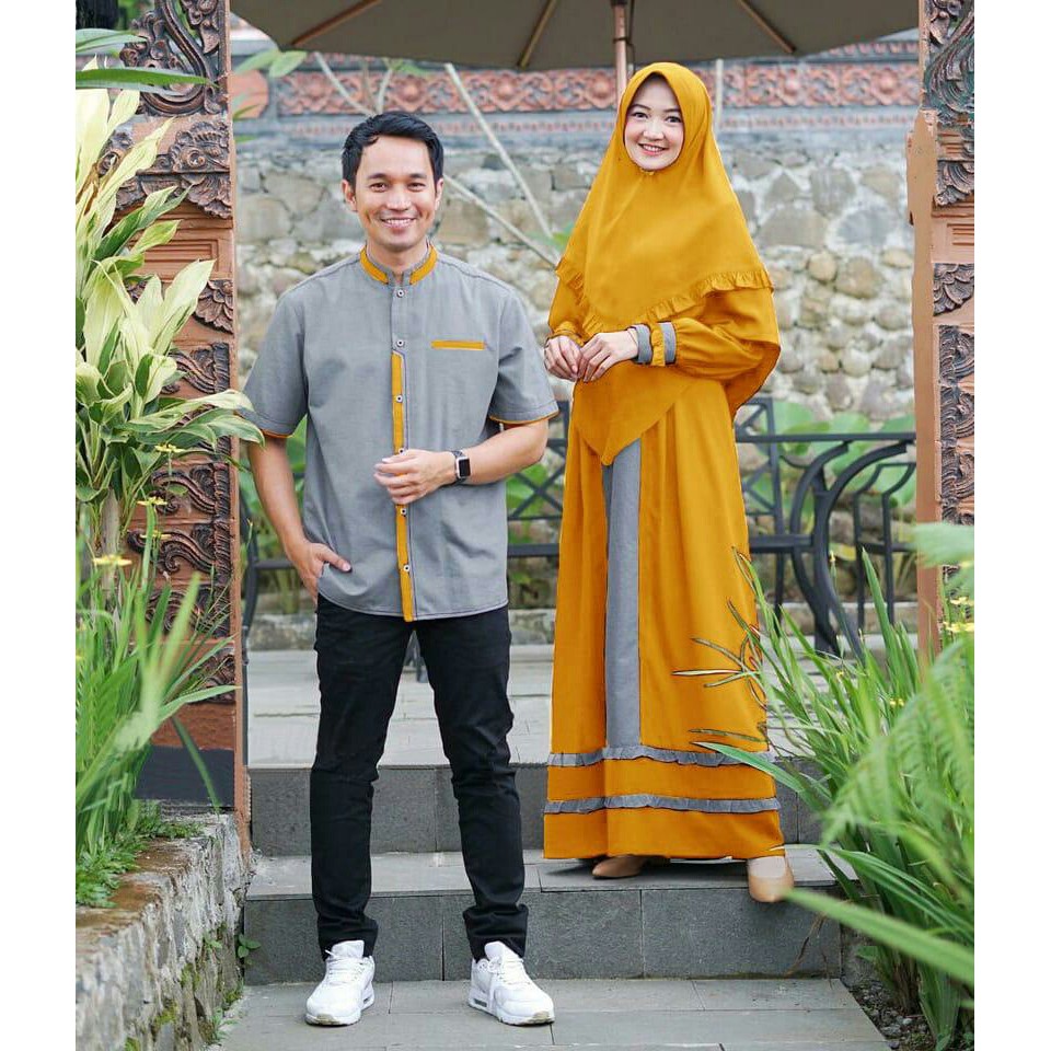 Couple Silofi + Bergo - Baju Muslim Couple - Pakaian Muslim Pasangan Terbaru