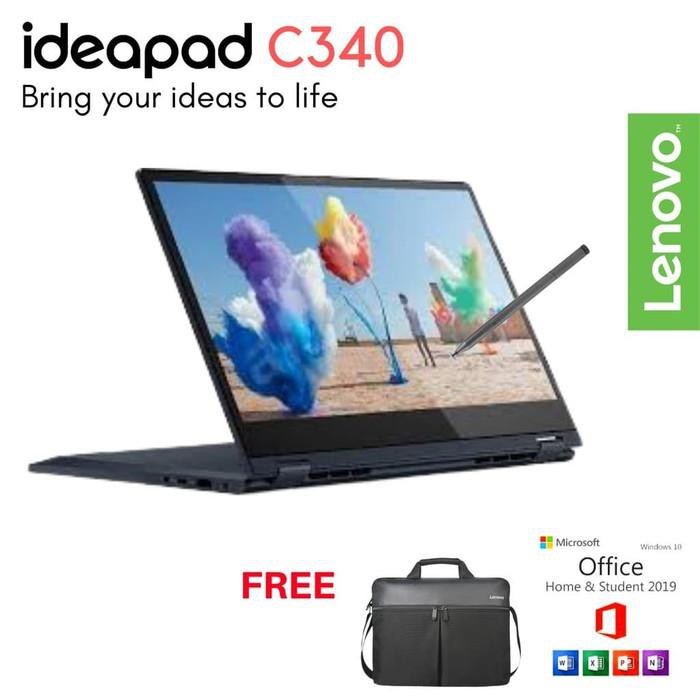 LP125 Laptop Lenovo IdeaPad C340 - Ryzen 3-3200U 8GB 256GB 14"Touch+Pen W10 - Black