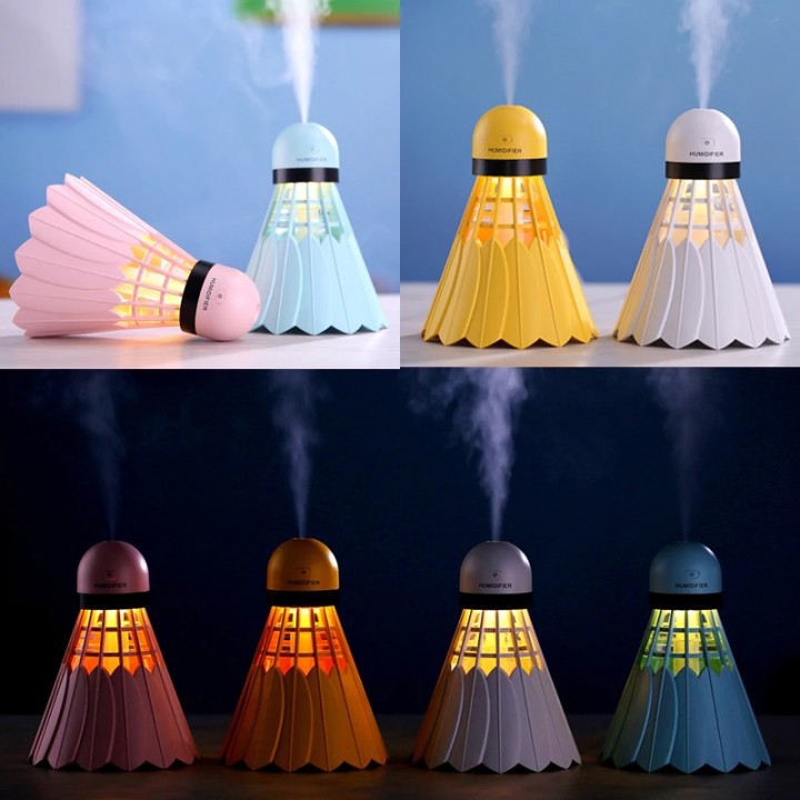 NANUM Creative Mini Badminton Aroma LED Light Humidifier 240ML