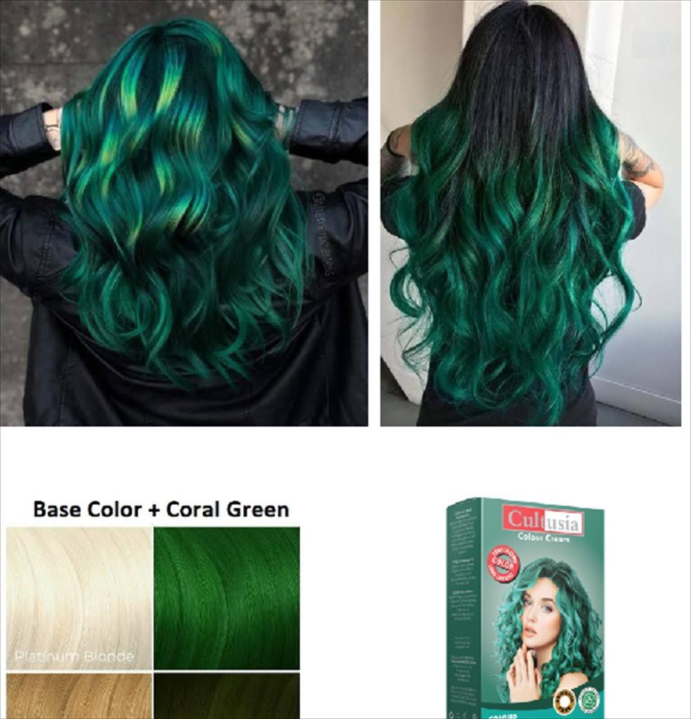 Jual Cultusia Hair Color Coral Green | Shopee Indonesia