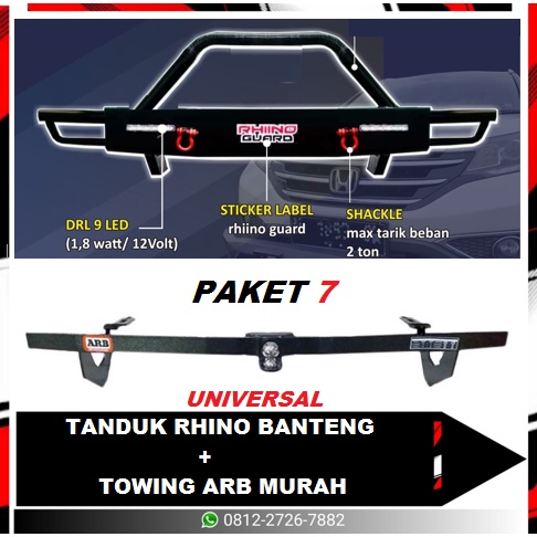 PAKET BUMPER 7 TANDUK RHINO+TOWING ARB UNIVERSAL