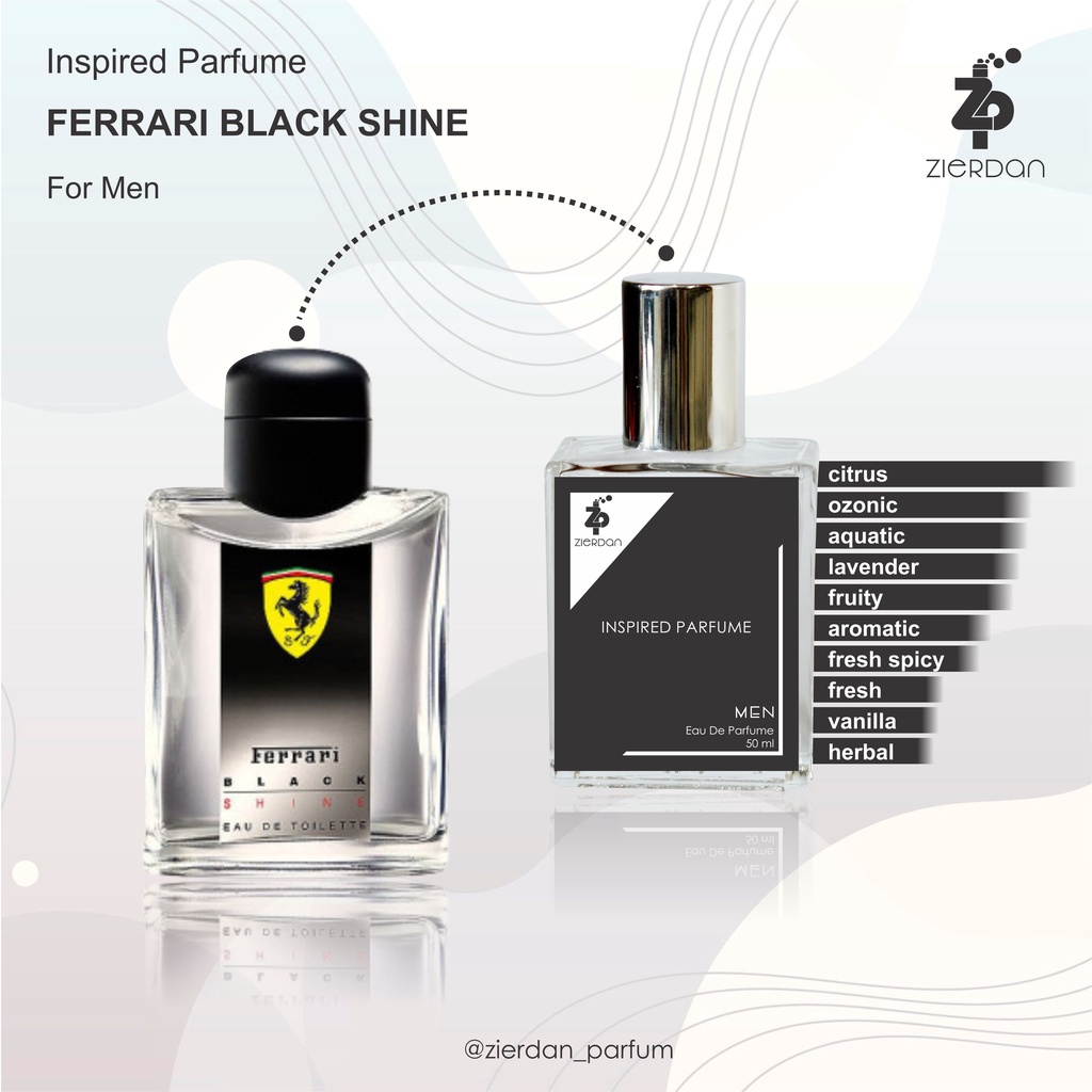 Zierdan Inspired Parfum Ferrari Black Shine Parfume Farfum Minyak Wangi Tahan Lama Pria Cowok