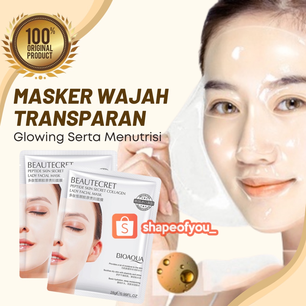 Masker Wajah Collagen Peptide Skin Secret Transparant Beautee