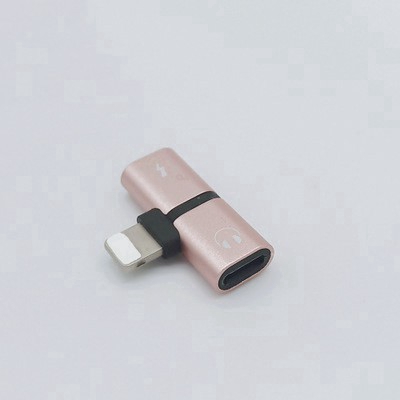 2 In 1 Adapter Splitter Dual Lightning Untuk Headphone