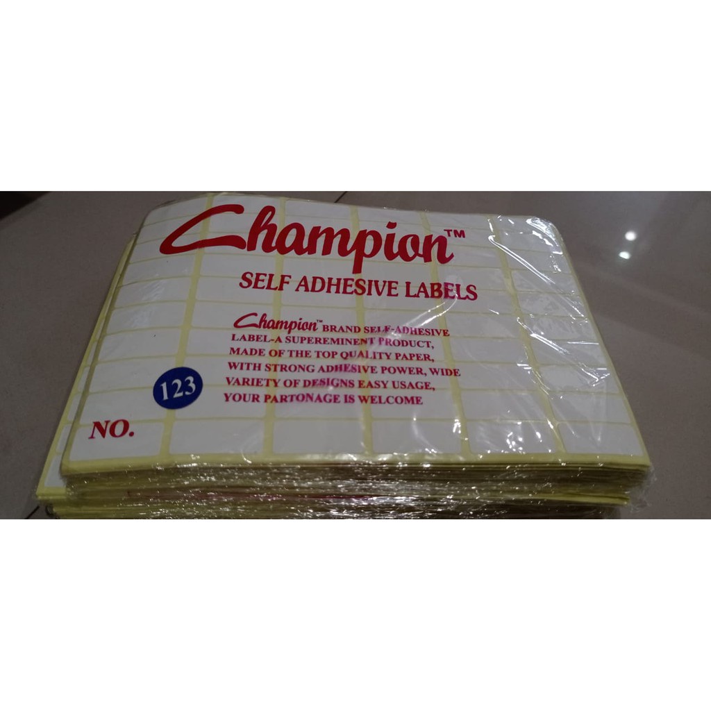 

Label Stiker Undangan Champion No.123