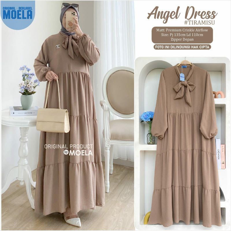 ((ORI)) Angel Dress Moela - Dress Crinkle Airflow Polos Premium