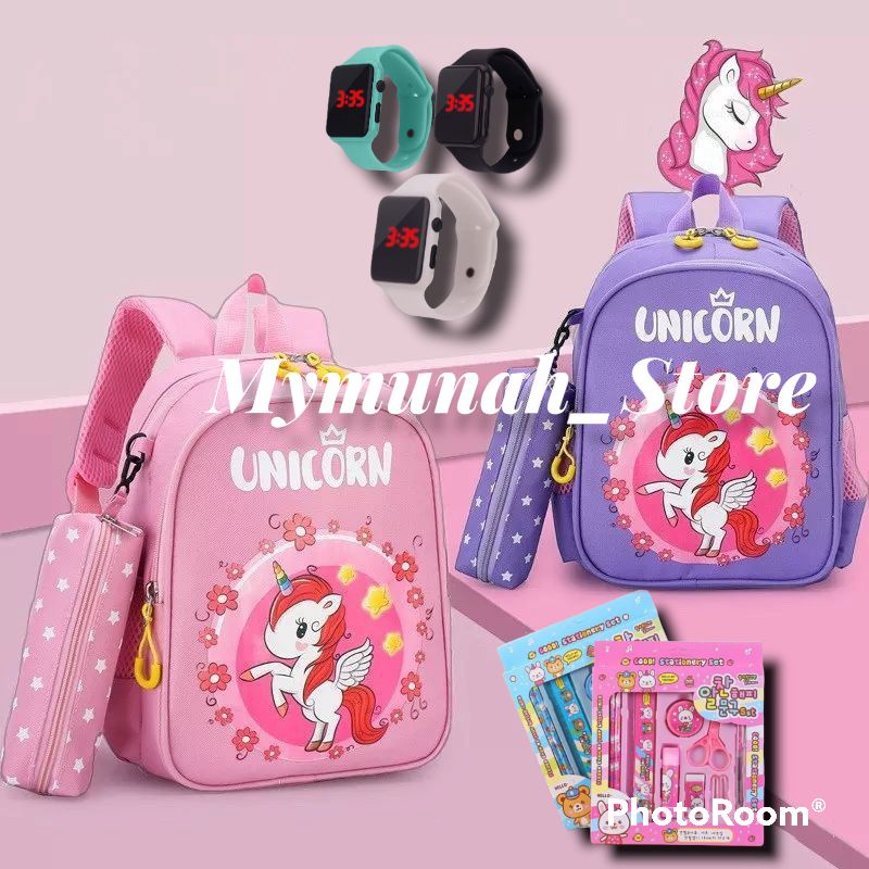 Tas Ransel Sekolah Anak Perempuan Unicorn Murah