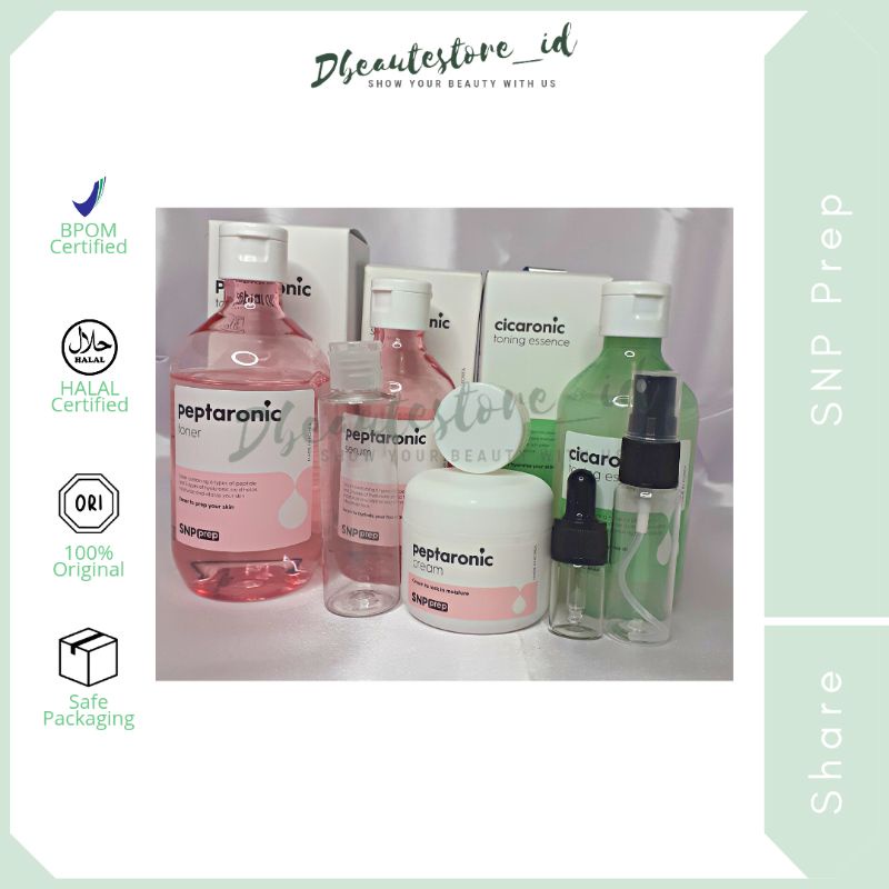 SHARE SNP Prep Peptaronic Toner Serum Cream Tone Up Cream Cicaronic Toning Essence soothing Cream