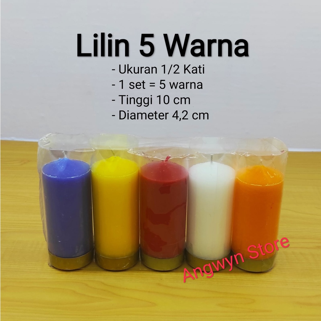 Lilin 5 Warna 1/2 Kati